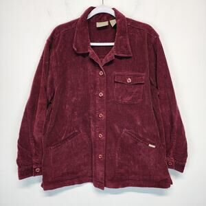 Vintage Blassport Womens Corduroy Shirt Shacket Size XL 100% Cotton Barn Chore